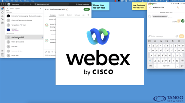 SMS texting with Webex - Tango Networks