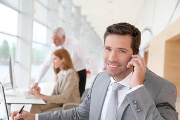 Businessman talking on the phone