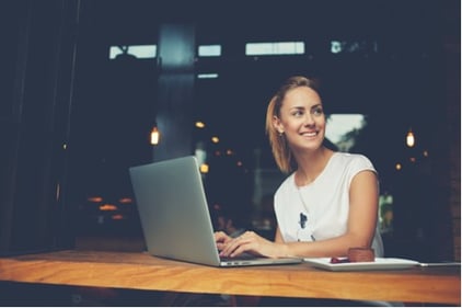 woman with laptop